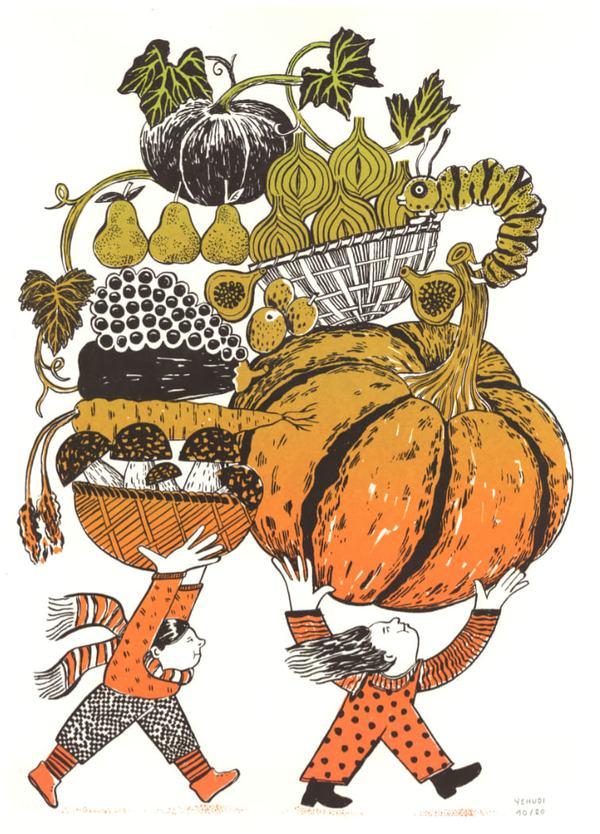 Silkscreen-printed illustration