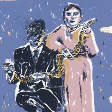 Silkscreen-printed illustration