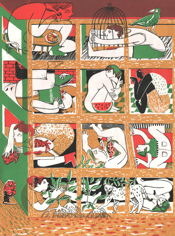 illustration - screen-printed zine